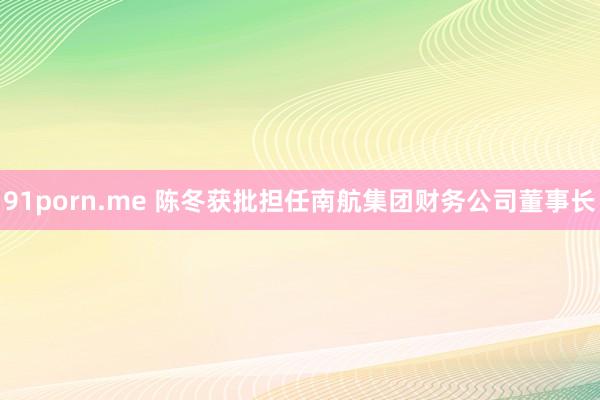 91porn.me 陈冬获批担任南航集团财务公司董事长