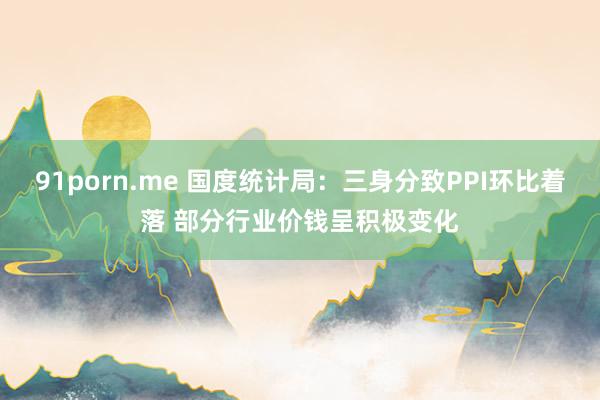 91porn.me 国度统计局：三身分致PPI环比着落 部分行业价钱呈积极变化